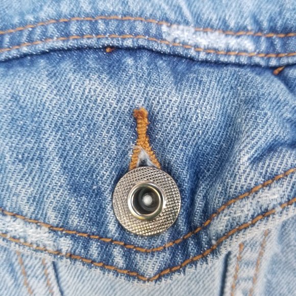 FAshion Nova LGBTQ distressed denim jacket - Picture 9 of 13